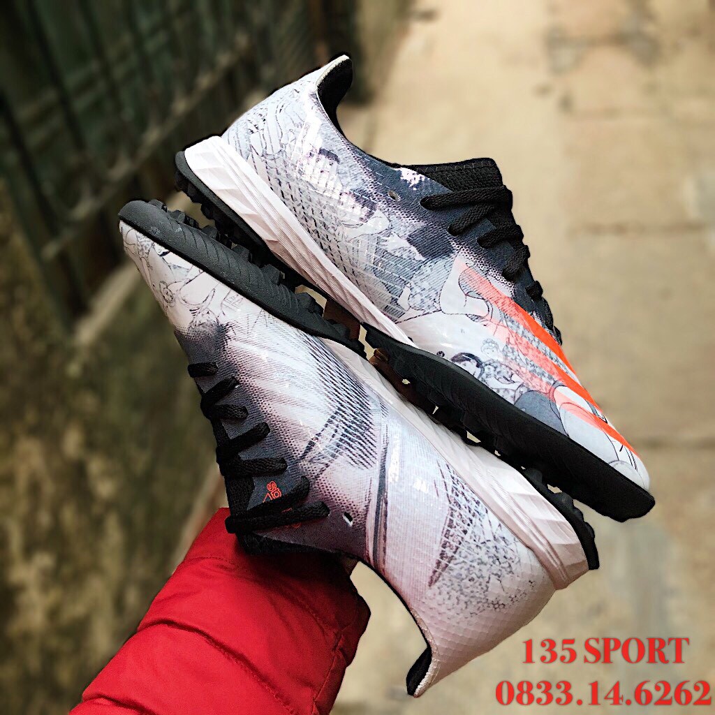 Giày Bóng Đá X Ghosted .3 TF Tsubasa - Trắng/Cam/Đen