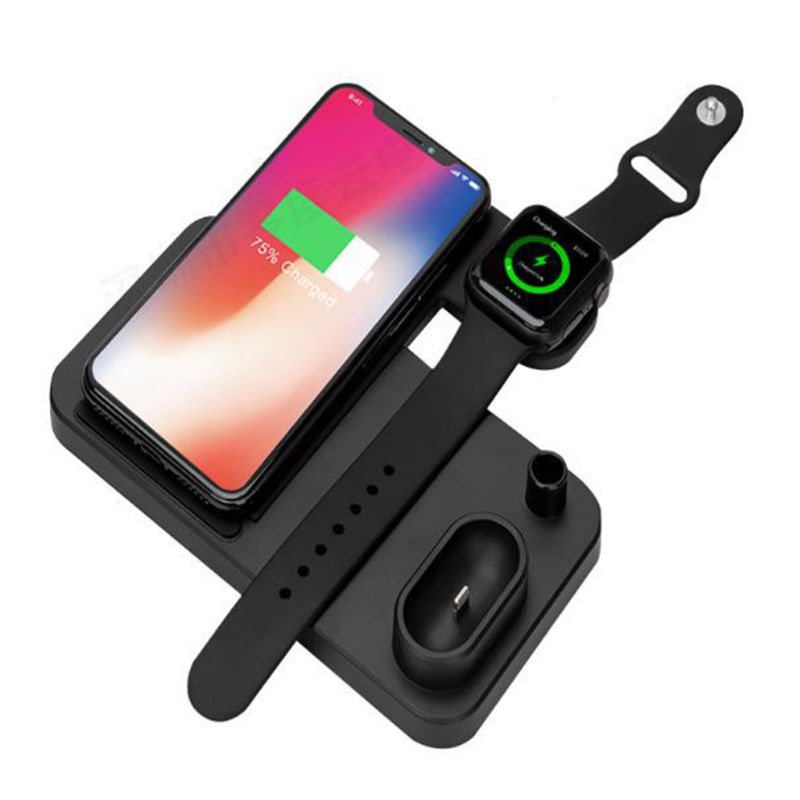 Bộ Đế Sạc Không Dây 4 Trong 1 Cho Đồng Hồ Thông Minh