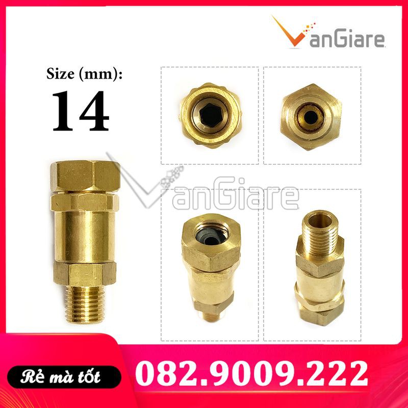 Khớp chống xoắn dây súng xịt rửa xe, ống nước, xoay 360 độ, ren 22 - 17 - 14 - 13