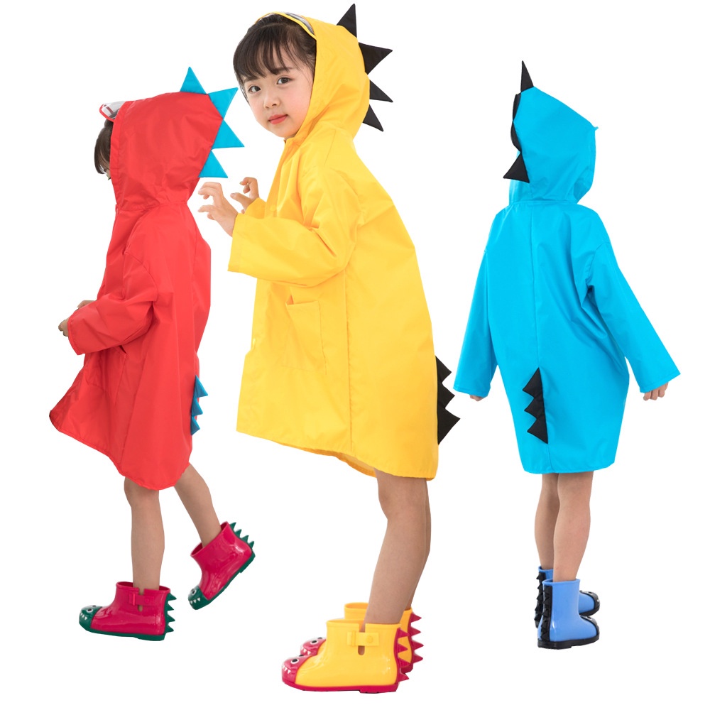 Áo Mưa Trẻ Em Hình Khủng Long bé trai gái từ 3 đến 10 tuổi đủ size - Áo Mưa Khủng Long - Áo Mưa Cho Bé