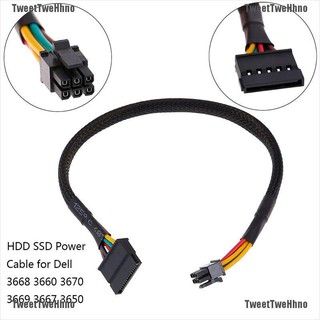 Cáp Chuyển Đổi Nguồn Điện Từ HDD SSD 6 Chấu Sang Sata 15 Chấu Chất Lượng Cao Cho Dell 3668