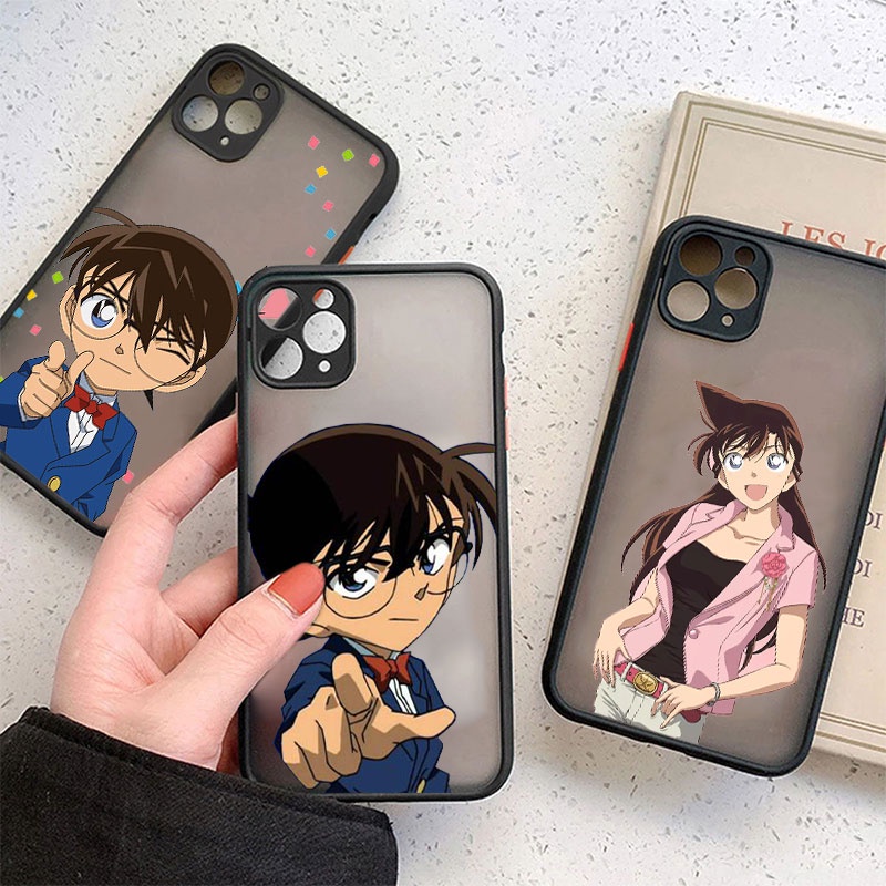 Ốp Điện Thoại Cứng In Hình Thám Tử Conan Cho iPhone 13 Pro Max 11 12 7 8