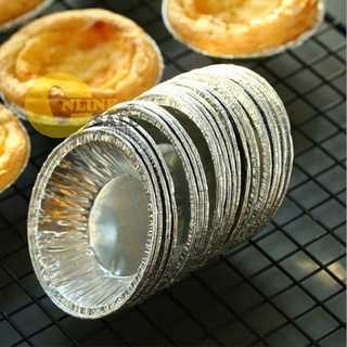 Set 50-100 Đế Cốc Chén Giấy Bạc Lót Khuôn Nướng Bánh tart Trứng Tiện Dụng Trong Nhà Bếp