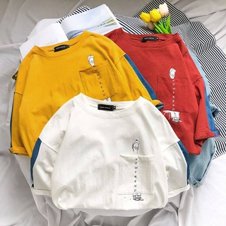 [HOT]Áo thun tay lỡ form rộng Unisex Oversize - Từ 35-55kg