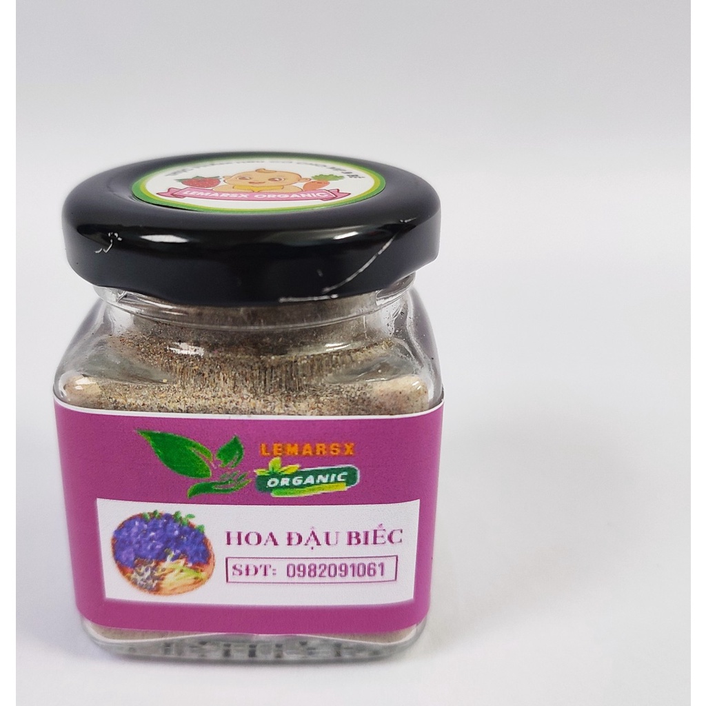 Bột Hoa Đậu Biếc Hữu Cơ Sấy Lạnh 90gram Cho Bé Ăn Dặm