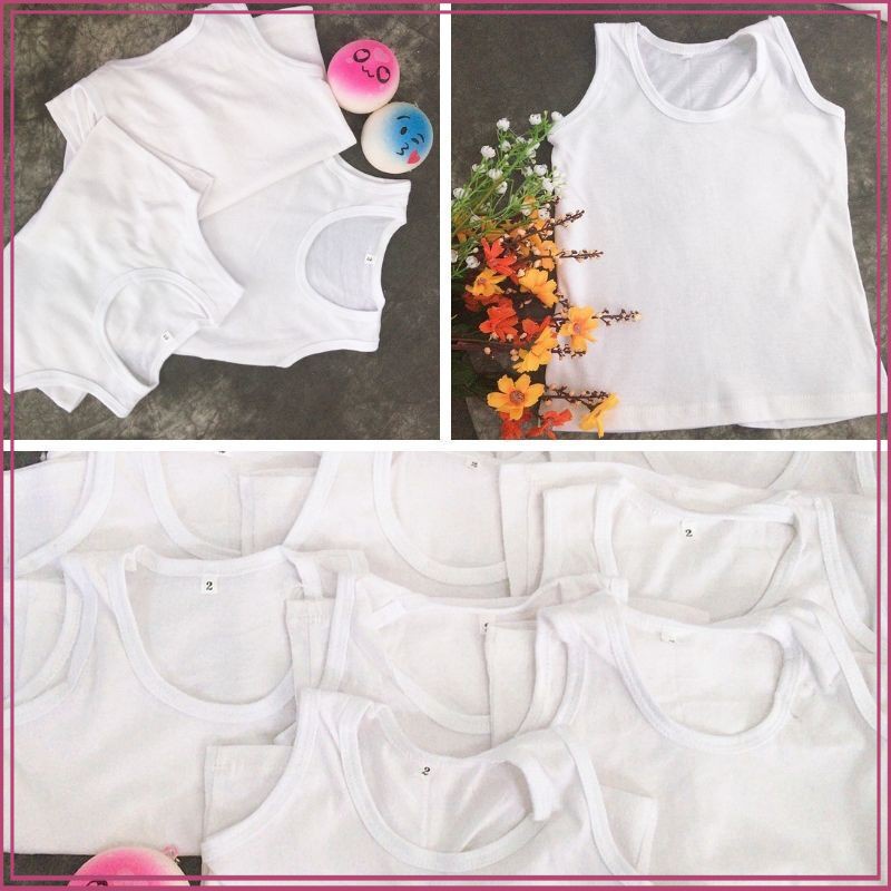 Áo lót nam trắng cotton hanoisimex thấm hút mồ hôi tốt kiểu trơn