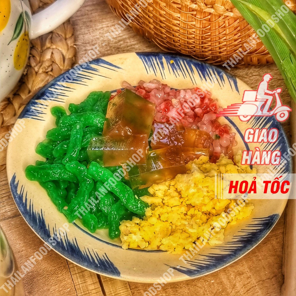 Set Chè Sương Sa Hạt Lựu Bánh Lọt Cốt Dừa Đầy Đủ Nguyên Liệu  (Nấu 8-12 Chén) - Set Tự Nấu