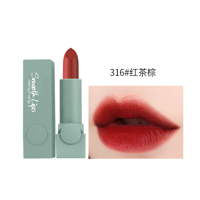 Son thỏi lì Hengfang không thấm nước nhung mịn chất lượng cao mềm môi Soft Fog Mattle Lipstick