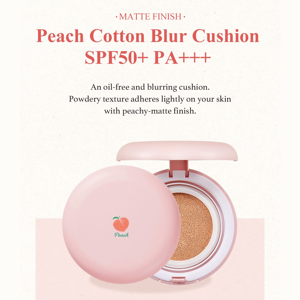 Skinfood Peach Cotton Blur Cushion SPF50+/PA+++ 15g | BigBuy360 - bigbuy360.vn