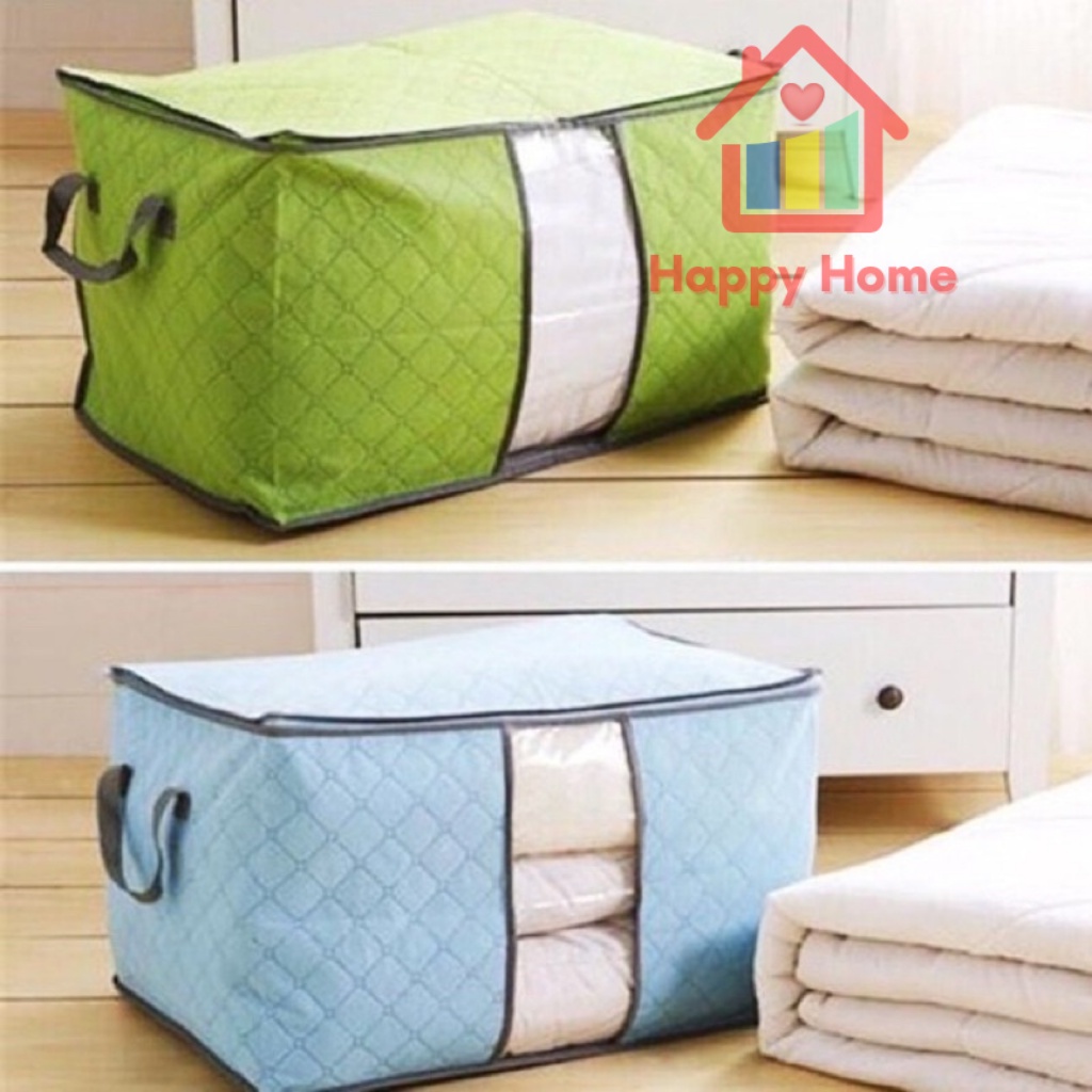 Túi đựng chăn màn quần áo, túi cất giữ đồ, bảo quản đồ đạc kích thước 60x36x40 cm Happy Home