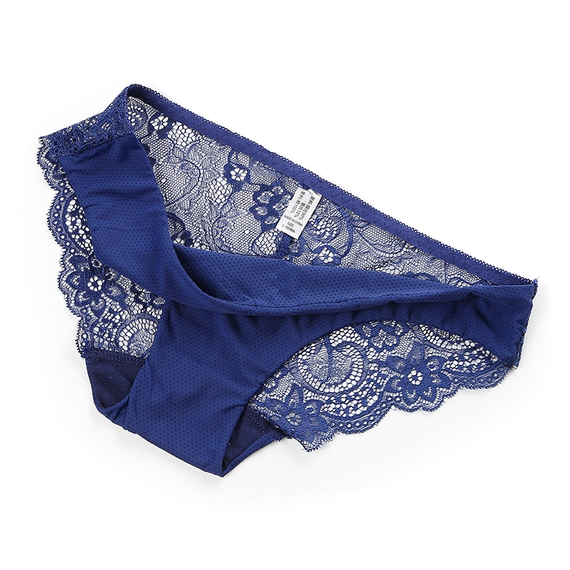 Set 3 quần lót ZXYOUPING màu trơn in họa tiết phối ren lưng thấp vô hình size S-XXL quyến rũ cho nữ