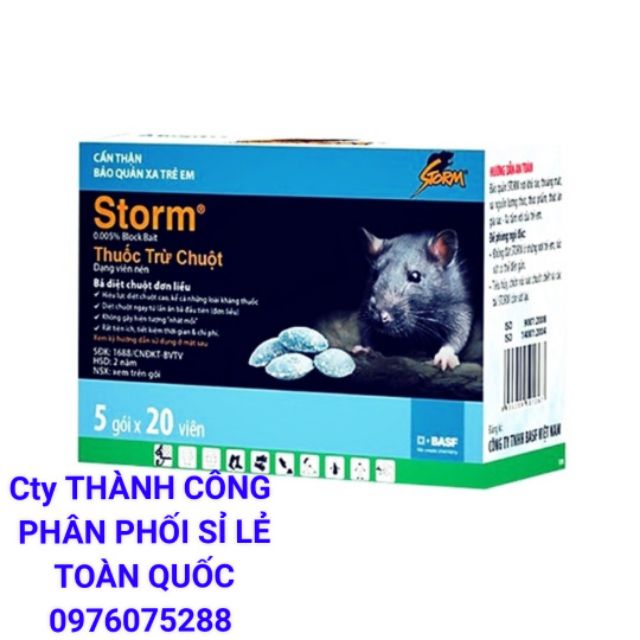 Thuốc diệt chuột Storm 5 gói×20viên hiệu quả xuất xứ Đức