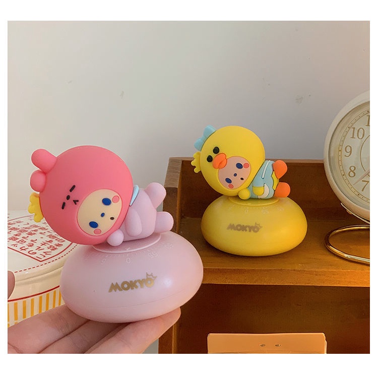 Đồng Hồ Báo Thức Mini Hình Hoạt Hình Dễ Thương Đa Năng Không Dùng Pin