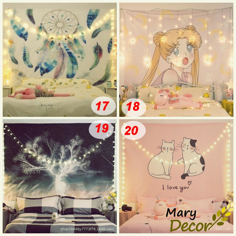 30+ Mẫu tranh vải treo tường decor, trang trí Mary Decor  (150x130cm, TẶNG móc treo) + Đèn led USB | BigBuy360 - bigbuy360.vn