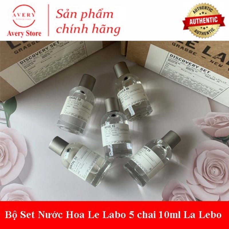 Bộ Set Nước Hoa Le Labo 5 chai 10ml 10, 29, 31, 33,46 Cực Sang.