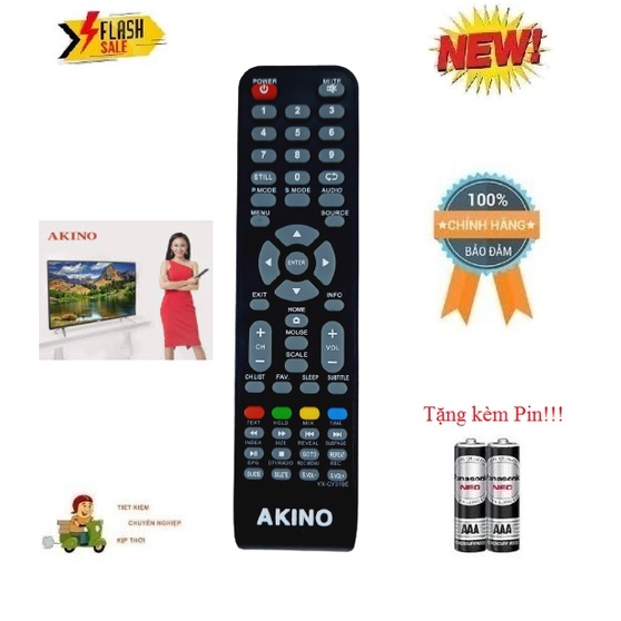 Remote Điều khiển tivi AKINO các dòng LED/LCD/ Smart TV- Hàng mới chính hãng AKINO 100% Tặng kèm Pin