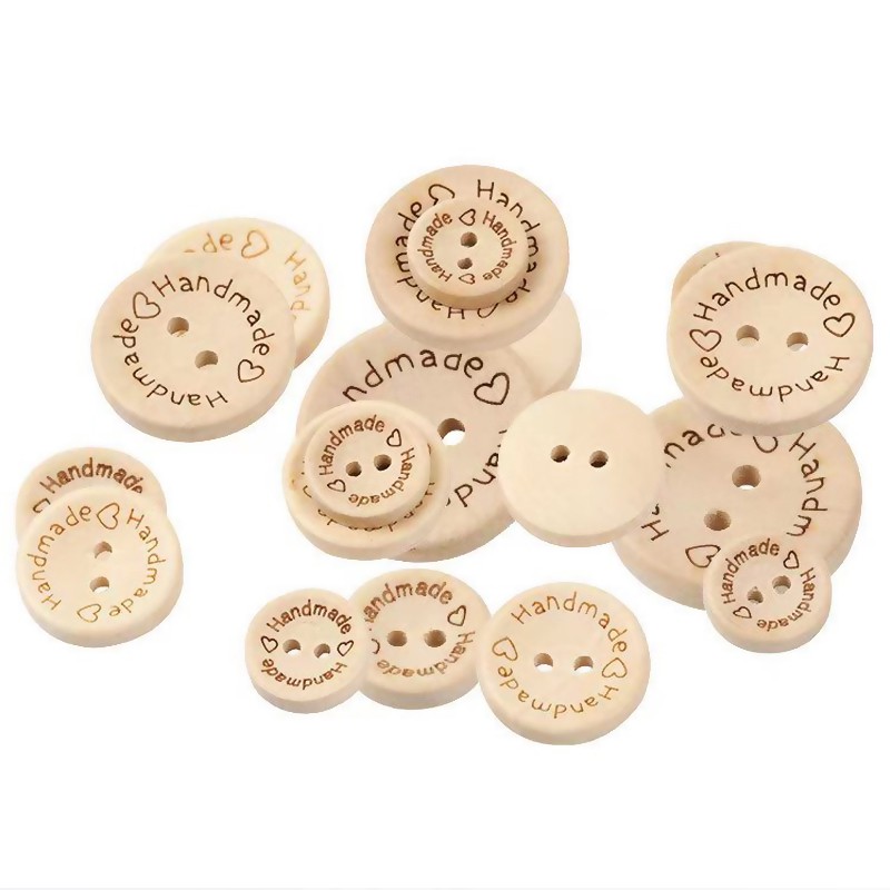 Set 20 nút gỗ hình chữ cái nhiều màu sắc