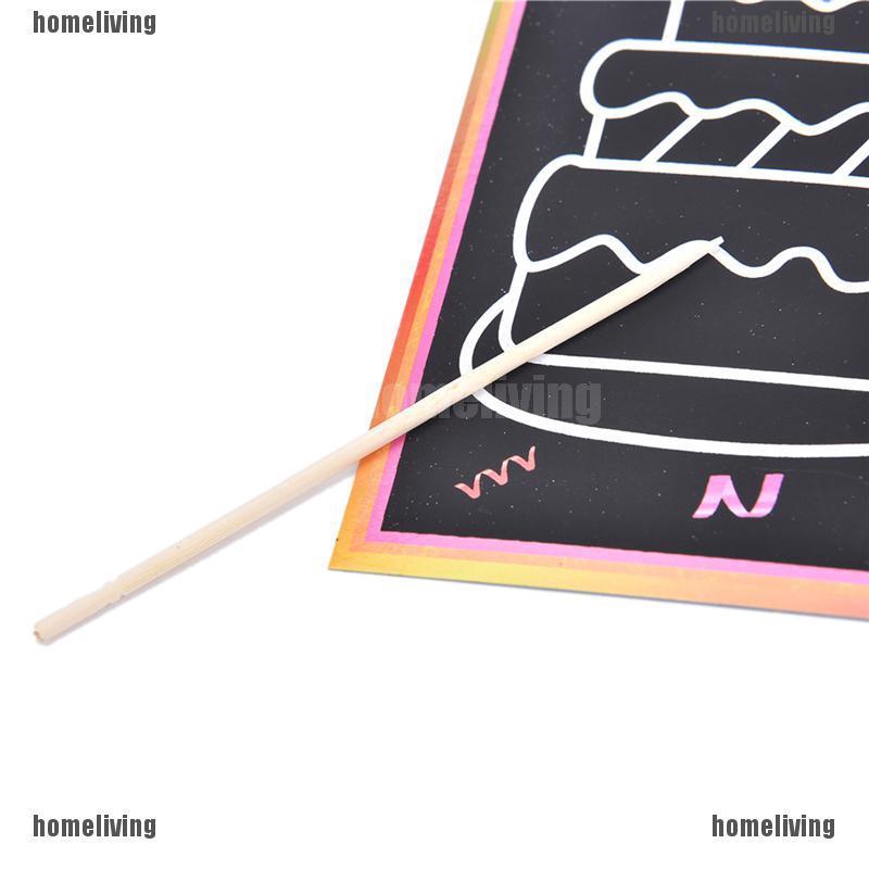 ❤❤Set 1 Tranh Cạo Size Nhỏ 9 * 12CM Cho Bé