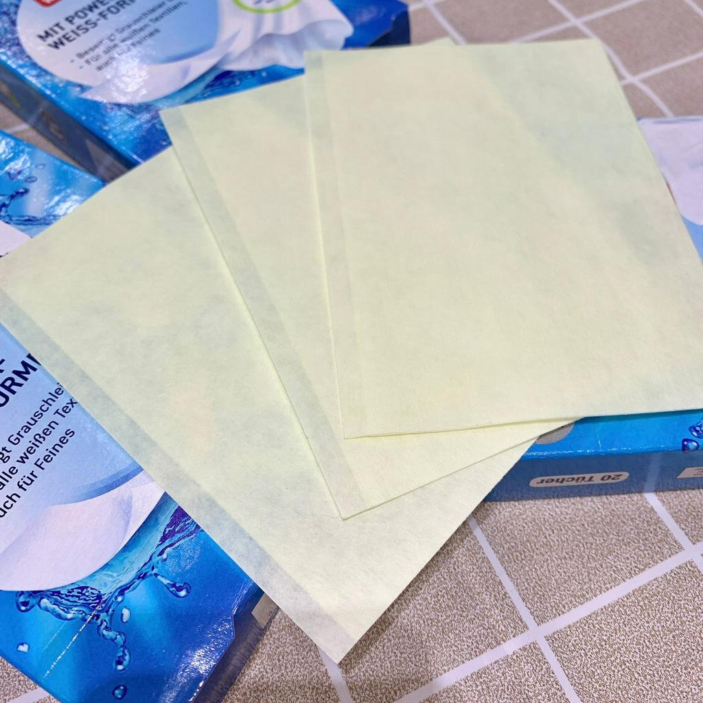 HỘP 20 TỜ GIẤY TẨY TRẮNG QUẦN ÁO DENKMIT NHẬP KHẨU ĐỨC – HIỆU QUẢ TỨC THÌ CHỈ TRONG 1 BƯỚC GIẶT