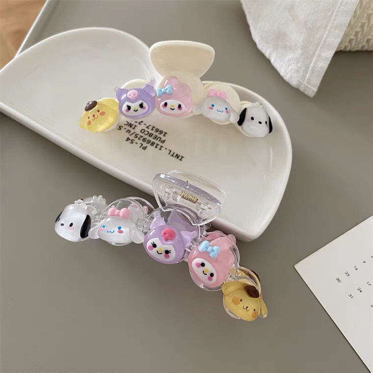 Kẹp tóc càng cua gắn charm hoạt hình Sanrio dễ thương