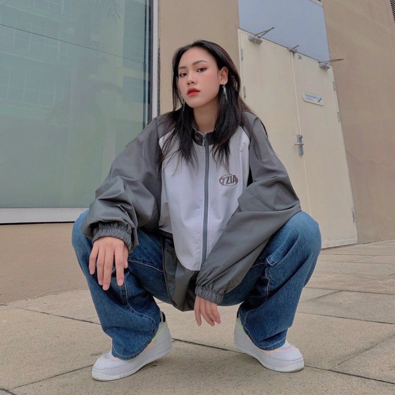 Áo Khoác Dù Nam Nữ Unisex - Áo Khoác Jacket Bombers Phối Màu Siêu Hot GiGiHouse-AKD7ZIA
