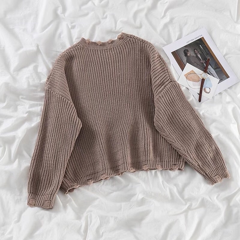 Set váy áo len chân váy midi