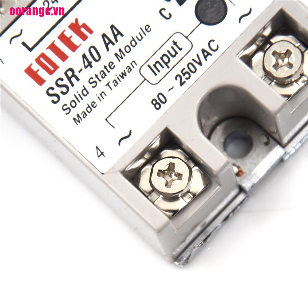 Rơ Le Trạng Thái Rắn Ssr-40Aa-H 40a Ac Ssr 80-250v Ac Sang 90-480v Ac Ssr 40aa