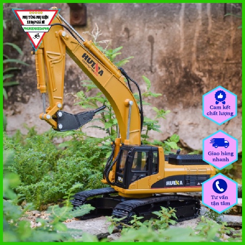 Mô hình xe khoan đất đồ chơi xe phá bê tông HUINA