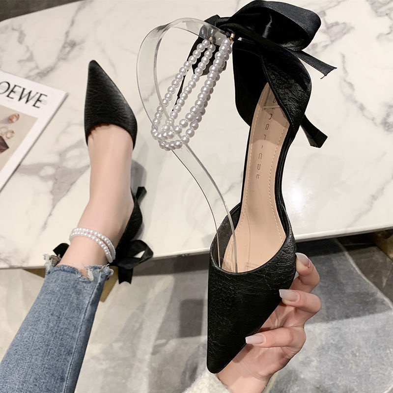Giày Cao Gót Thiết Kế Mới Thời Trang Mùa Hè Theo Phong Cách Pháp Cho Nữ