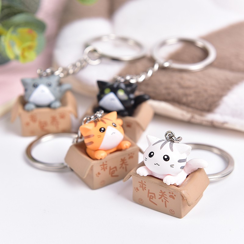 Móc Khóa Hình Mèo Hoạt Hình Đáng Yêu