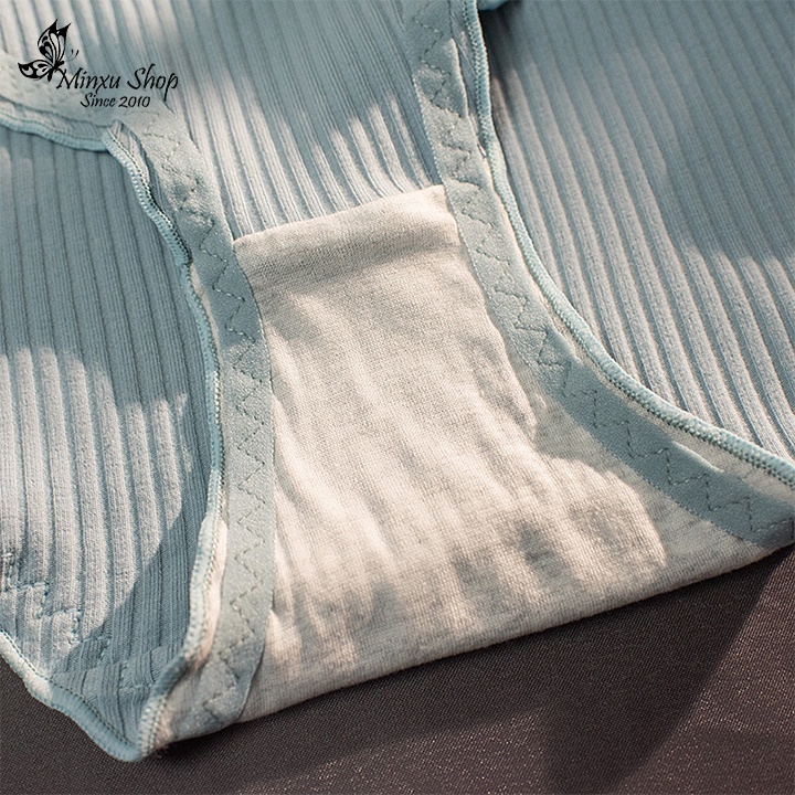 Quần lót cotton vải nhún co dãn 4 chiều, màu sắc nhã nhặn, nhẹ mềm mát giá rẻ dễ thương Minxu Shop 722