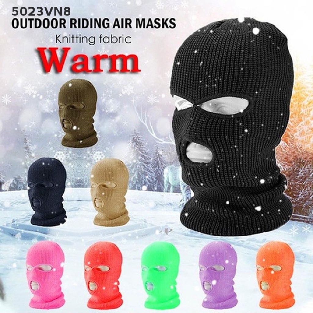 Mũ Len Beanie 3 Lỗ Giữ Ấm Mùa Đông Thời Trang