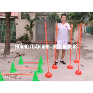 Cọc chiến thuật , cọc bát Dụng cụ bóng đá thể thao Chạy luồn lách