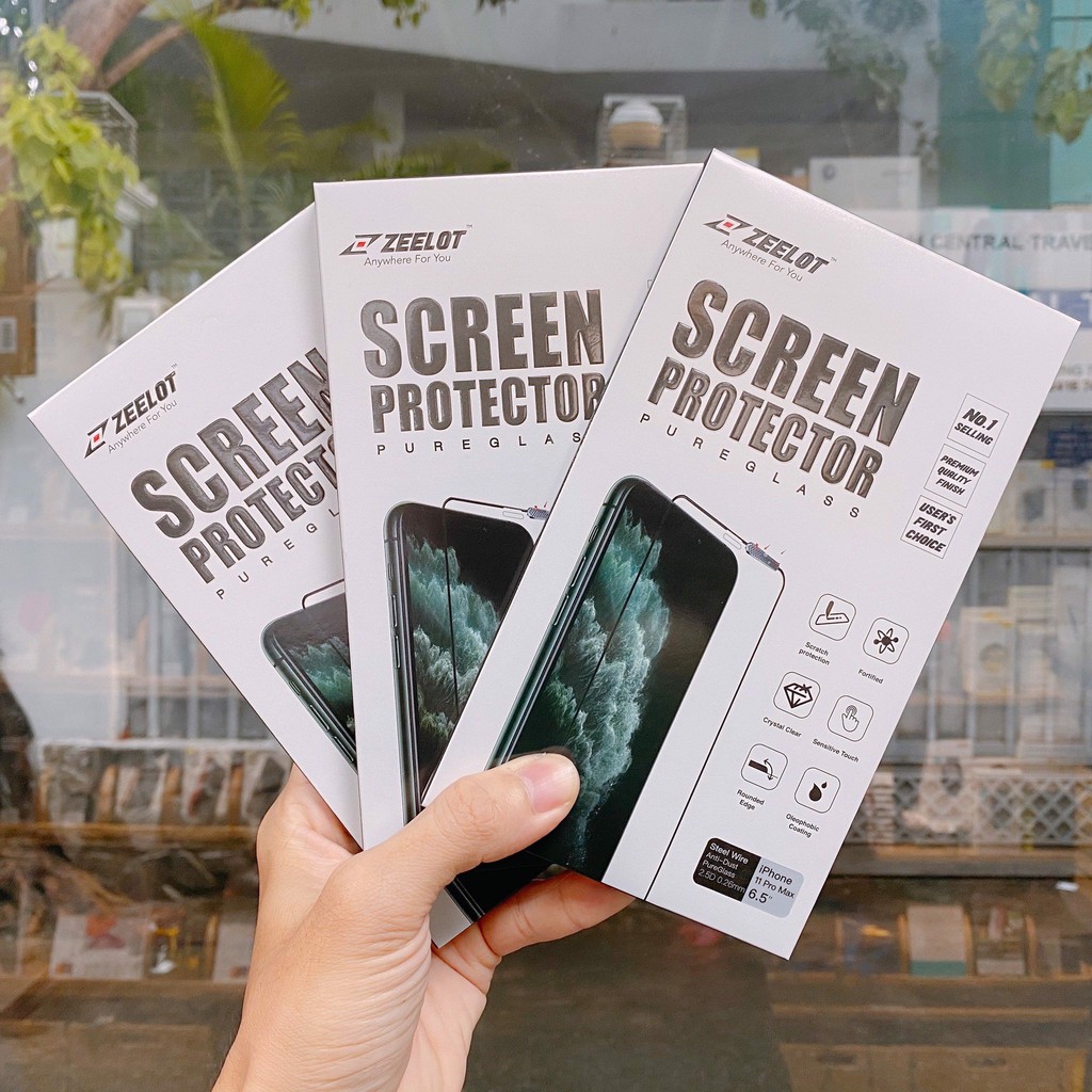Kính Cường Lực Zeelot  Lưới Thép Chống Bụi Loa iPhone 12/11 Pro Max/11 Pro/11/XS Max/XS /X/XR - Hàng Chính Hãng