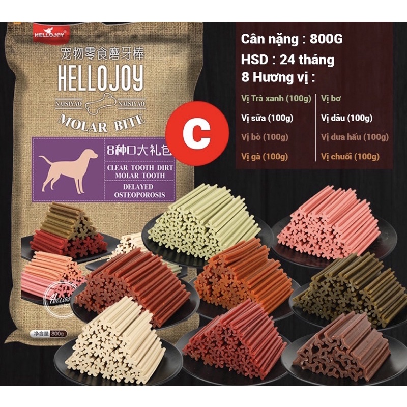 [800gr] Xương Gặm Cho Chó HelloJoy