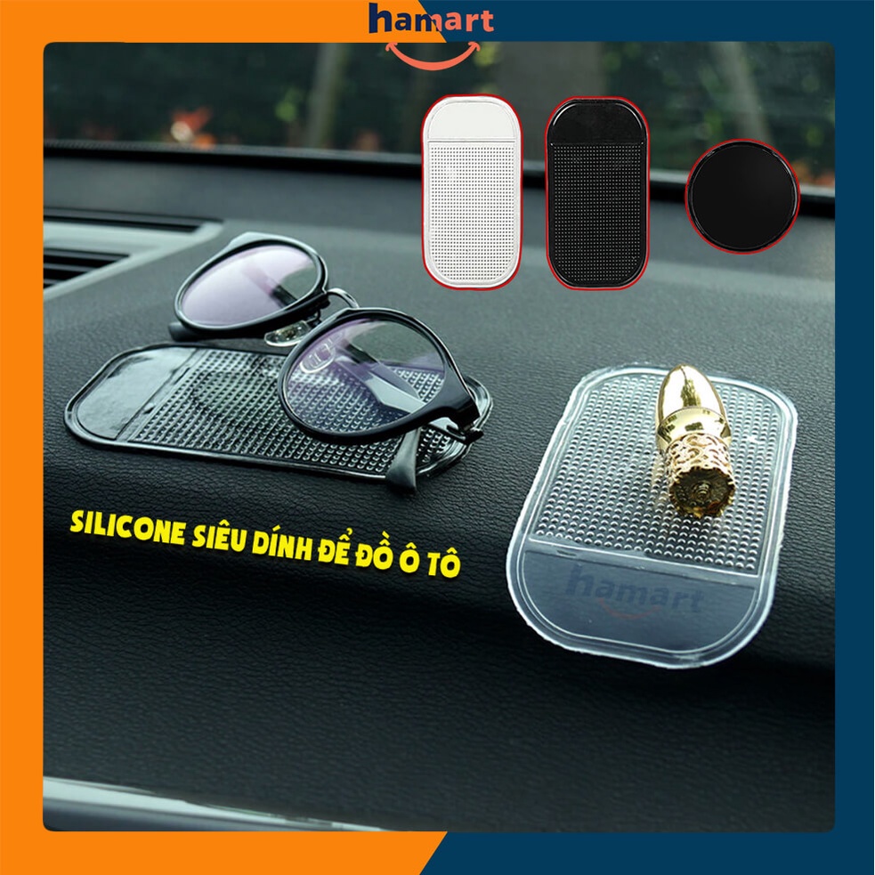Miếng Silicon Chống Trượt Siêu Dính Dán Táp Lô Ô Tô Để Tượng, Điện Thoại, Đồ Trang Trí...Dán Gel Pad Đa Năng