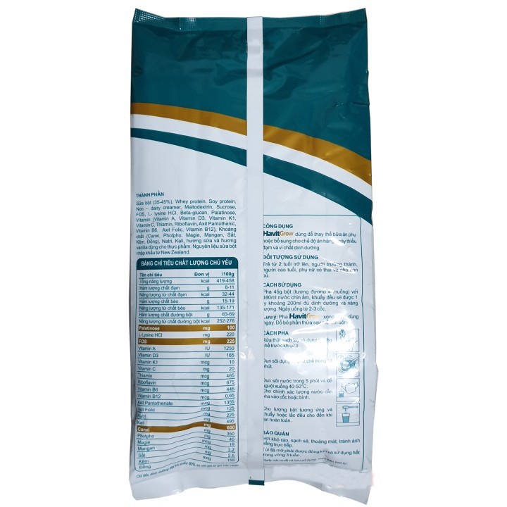 Combo 2 gói Havit Grow 900g Date Mới 2023