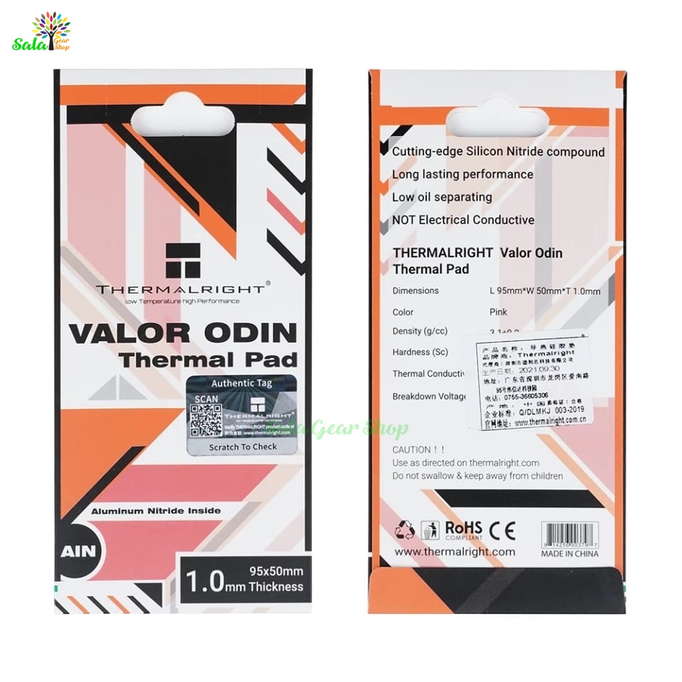 Miếng dán tản nhiệt Thermalright Valor Odin 15w/mk