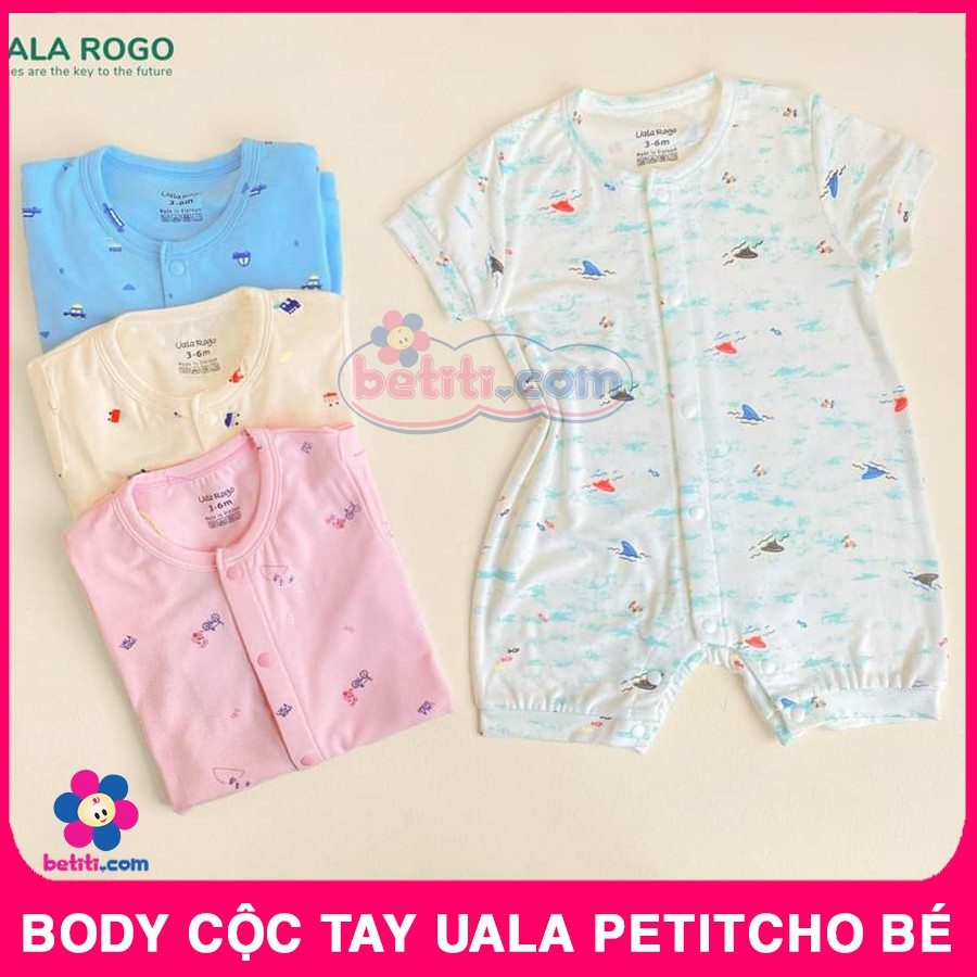 Body Cộc Tay Uala Rogo Vải Petit Siêu Mềm Mịn Cho Bé