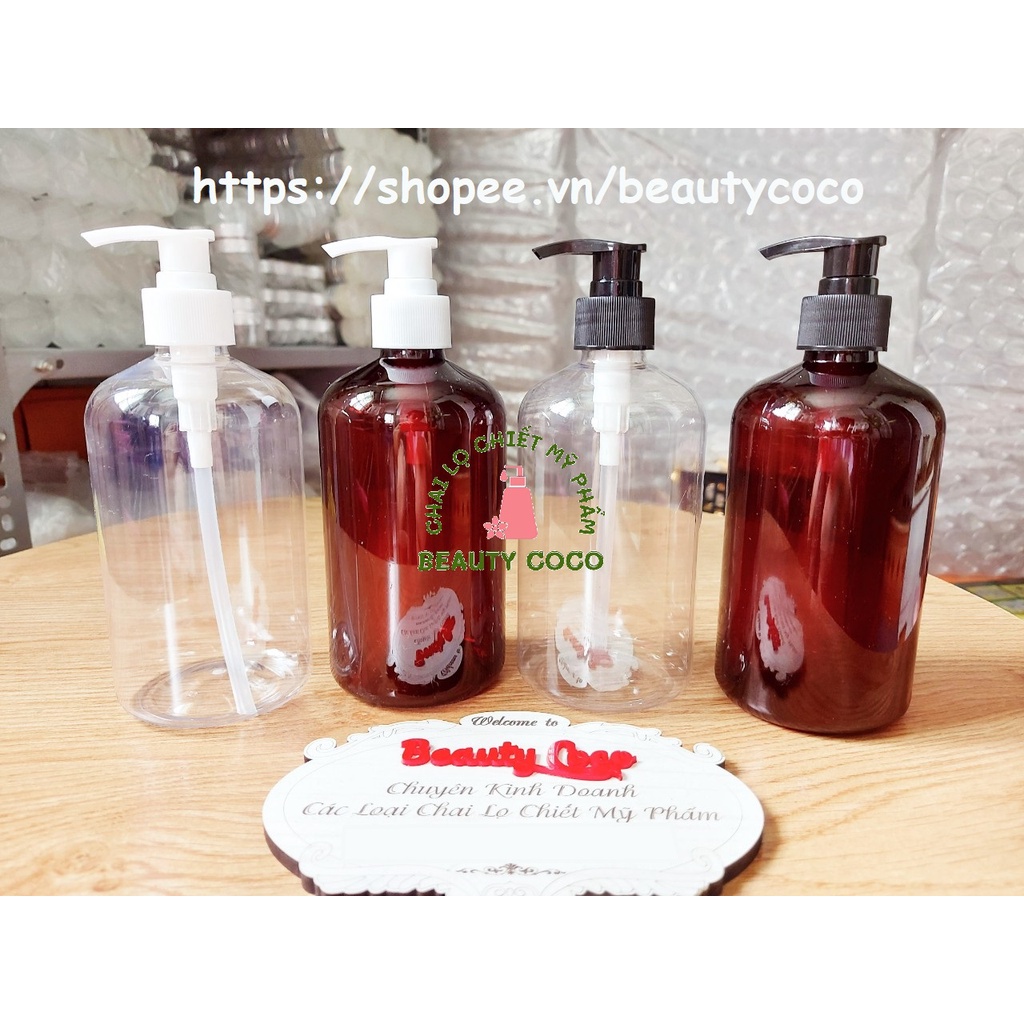 Chai Ấn Giọt 500ml Lọ nhựa đựng nước rửa tay dầu gội sữa tắm