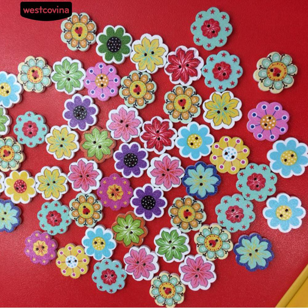 Set 50 Cúc Áo Hình Bông Hoa Chuyên Dụng Cho Thợ May