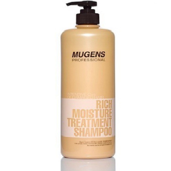 Cặp dầu gội dầu xả dưỡng chất mugens rich moisture treatment shampoo, conditioner 2 x  1000g