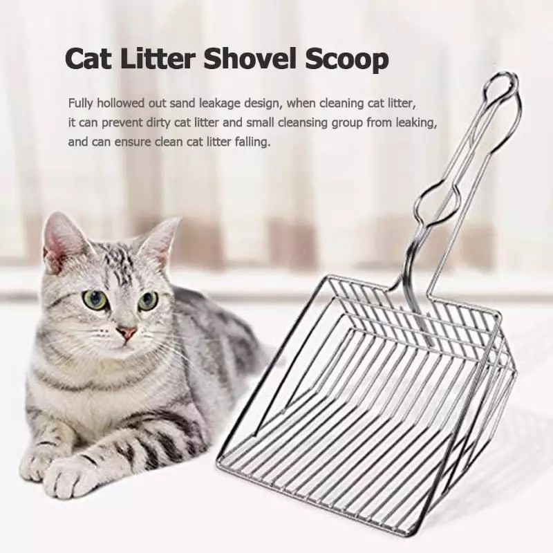 𝑭𝑹𝑬𝑬𝑺𝑯𝑰𝑷 Xẻng xúc cát vệ sinh cho mèo bằng inox. Nếu nhà bạn nuôi trên ba bé mèo đây là chân ái dành cho bạn. Xẻ