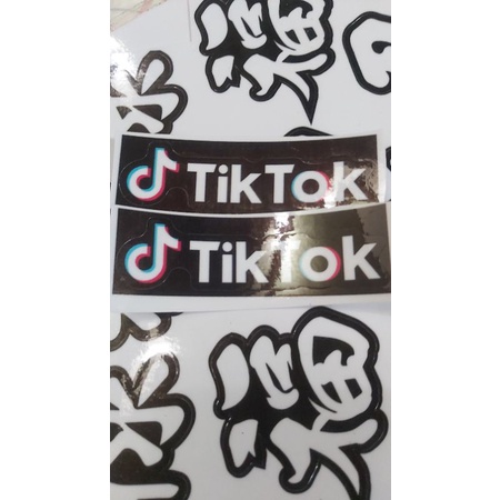 Tem Decal Tik Tok Ngang Dán Xe Nón Giá Rẻ