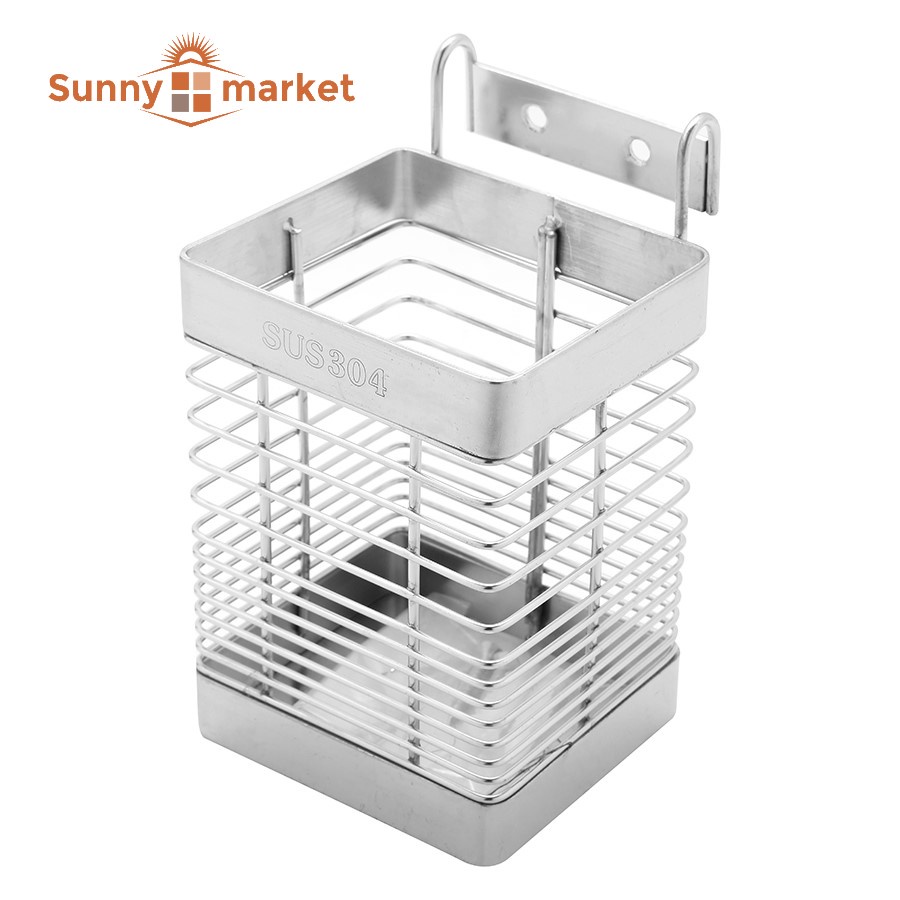 Ống đũa đơn Inox SUS 304 cao cấp kệ để đũa 1 ngăn