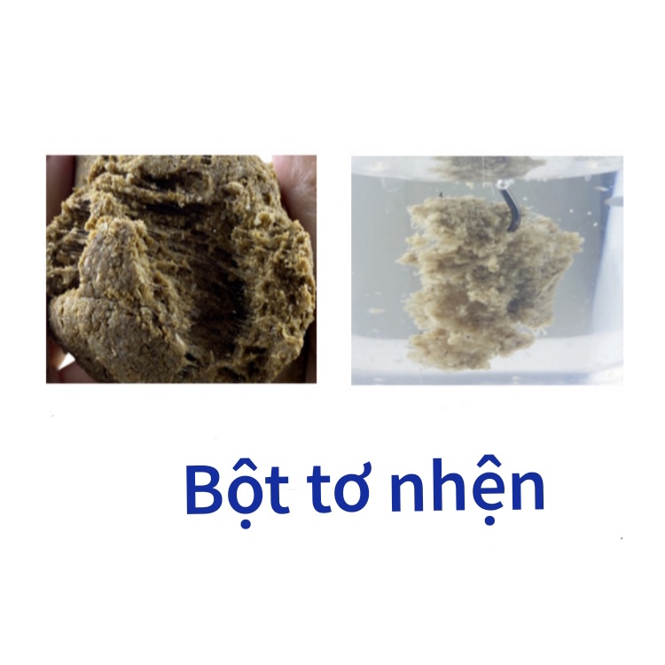 mồi Bột Tơ Nhện chính hãng mồi câu cá 100g siêu dẻo