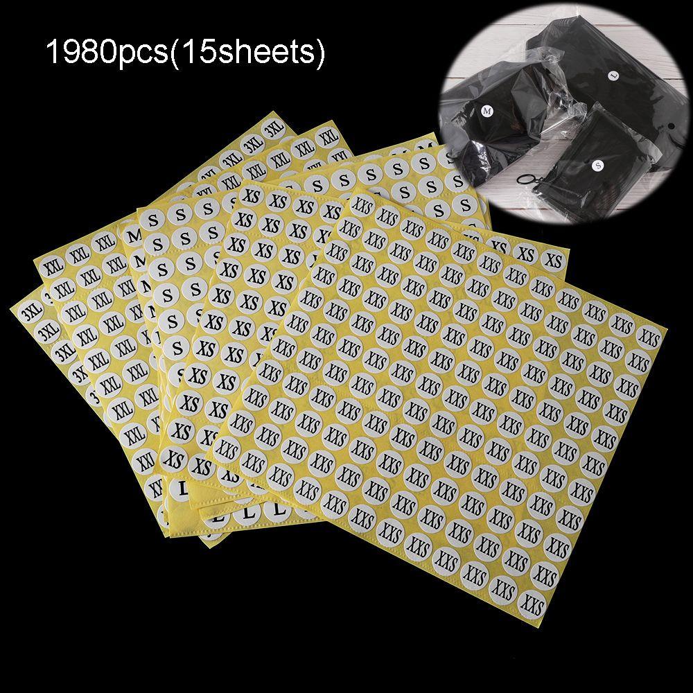 Set 1980 Nhãn Dán Phân Loại Quần Áo Tự Dính Tiện Lợi