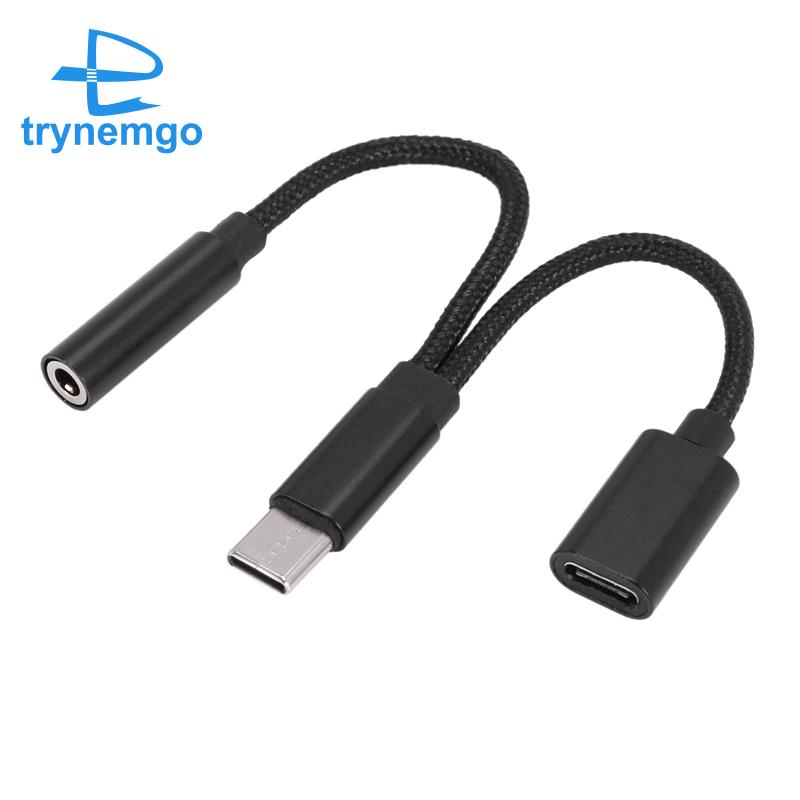 Đầu Chia Cổng Sạc Và Tai Nghe 2 Trong 1 Type C Cho Huawei Samsung Xiaomi