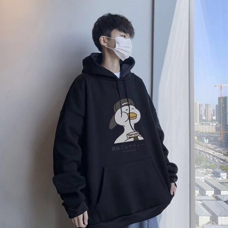 Áo hoodie nam nữ unisex cặp đôi local brand nỉ ngoại form rộng có mũ ulzzang hàn quốc cute zip chống nắng DUCK