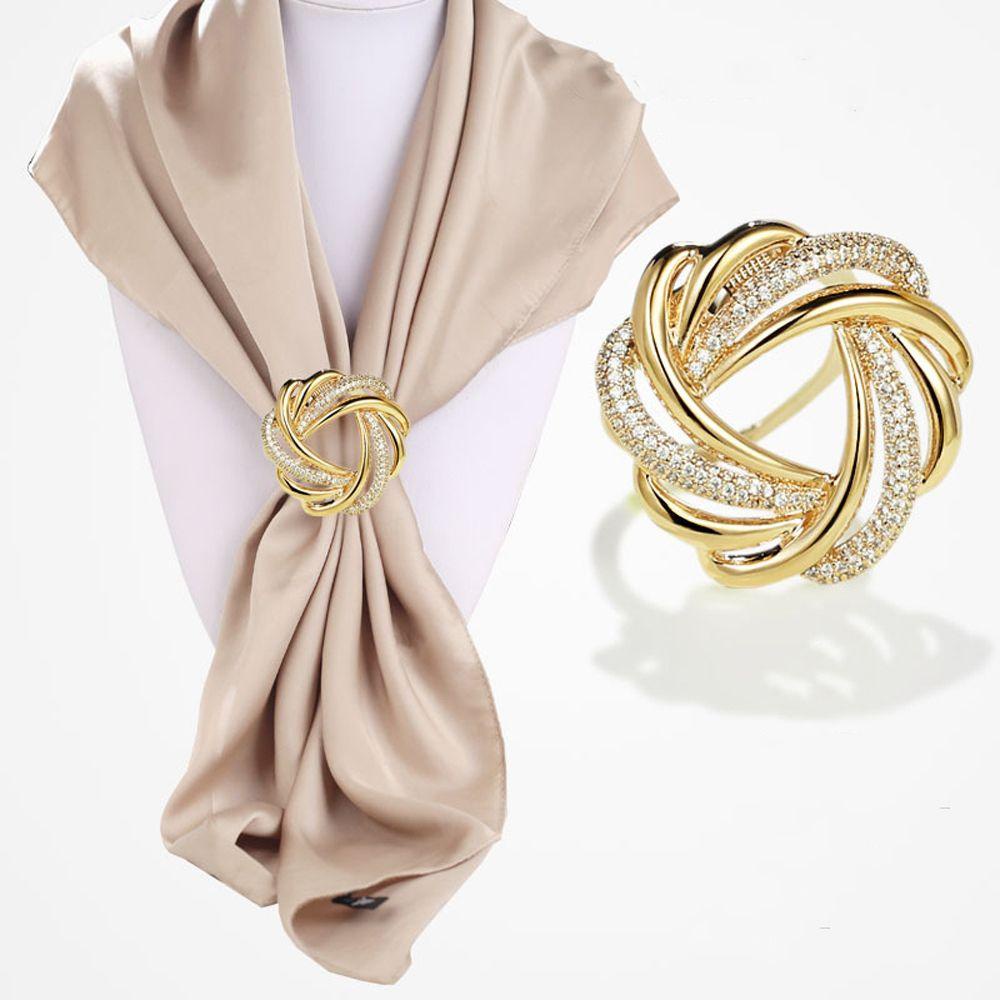 2 Móc Cài Khăn Choàng Thời Trang Thanh Lịch Cho Nữ|Khăn Choàng Cổ Dạng Vòng Tròn Thời Trang